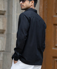Black Lotus Embroidery Shirt