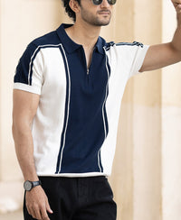 Navy Regular Fit Half Sleeve T-Shirt 100% Cotton
