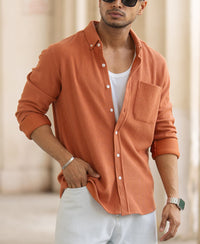 Russet Brown Cord Shirt