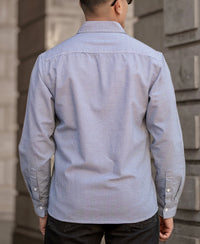 Navy Micro Check Lightweight Shirt 100% Cotton