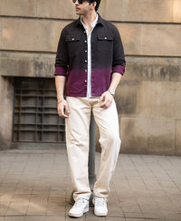 Dark Onion Ombre Cargo Shirt 100% Cotton