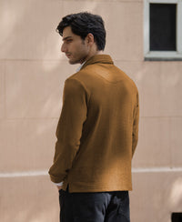 D Tan Contrast Collar Polo T-Shirt