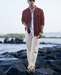 Brick Structure Cargo Overshirt 100% Cotton