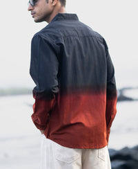 Black And Brown Ombre Shirt 100% Cotton