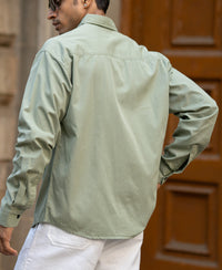 Light Green Double Pocket Lightweight Shirt 100% Cotton