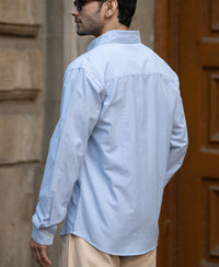 Blue Oxford Button Down Shirt 100% Cotton