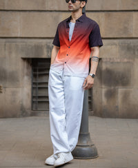 Dark Brick Ombre Shirt 100% Cotton