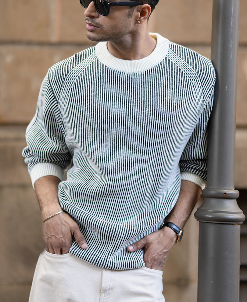 Black And White Striped T-Shirt