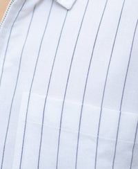 White Stripe Lightweight Kurta Shirt 100% Cotton