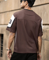 Brown Printed Jersey T-Shirt
