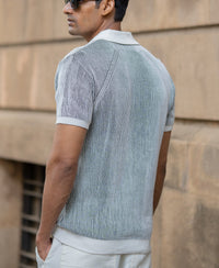 Black & White Knit T-Shirt 100% Cotton