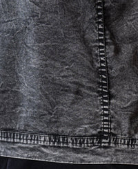 Grey Washed Panelled T-Shirt 100% Cotton