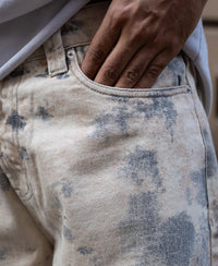 Abstract Print Baggy Jeans