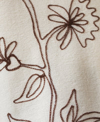 Off White Knit Embroidery Shirt