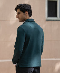 Pine Green Contrast Collar Polo T-Shirt