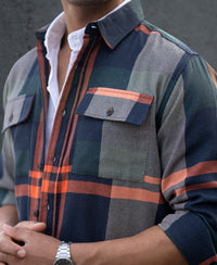 Multicolour Structure Checked Shirt