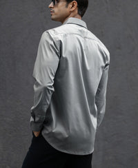 Grey Melange Stretch Shirt