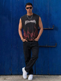 Black Gothic Rivets Vest 100% Cotton
