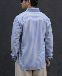 Blue Oxford Stripe Buttondown Shirt 100% Cotton
