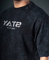 Black Washed Stud Detail T-Shirt 100% Cotton