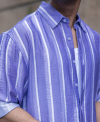 Lavender Stripe Print Shirt