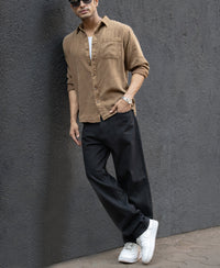 Brown Overdyed Lightweight Shirt