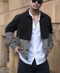 Black Ombre Denim Jacket 100% Cotton