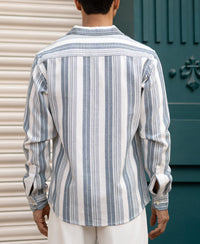 Blue Structure Stripe Shirt