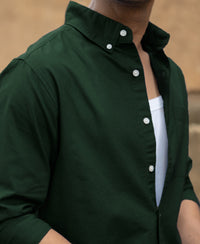 Emerald Green Oxford Shirt 100% Cotton