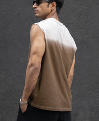 Brown Ombre Graphic Sando 100% Cotton