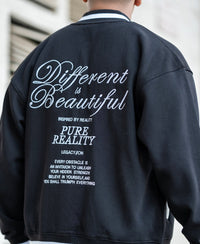 Black Embroidered Varsity Jacket 100% Cotton