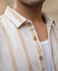 Natural Broad Striped Shirt