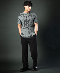 Grey Tie Dye Knit T-Shirt 100% Cotton