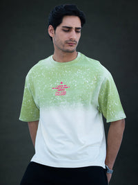 Green Ombre Graphic T-Shirt 100% Cotton