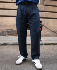 Navy Linen Pant