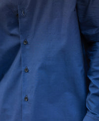 Dark Navy Ombre Print Shirt 100% Cotton