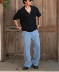 Navy Rib Knit Shirt