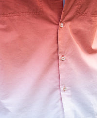 Orange Rust Ombre Pocket Shirt 100% Cotton