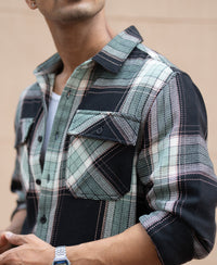 Black Structure Checks Shirt