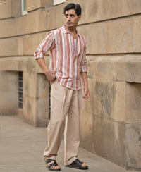 Rust Structure Stripe Shirt