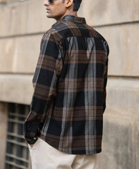Brown Coudroy Checks Shirt