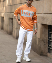 Orange Jacquard T-Shirt