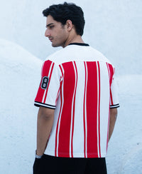 Red Printed Stripe Graphic T-Shirt