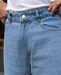 Mid Blue Washed Baggy Jeans