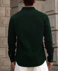 Dark Green Corduroy Buttondown Shirt 100% Cotton