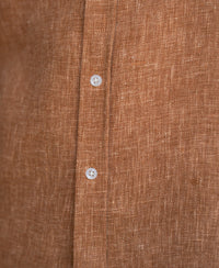 Brick Structured Linen Blend Shirt