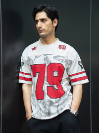 Off White Butterfly Print Jersey T-Shirt