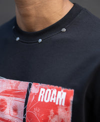Black Graphic Stud T-Shirt 100% Cotton