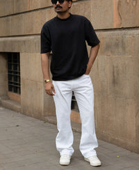 White Denim Bootcut Jeans