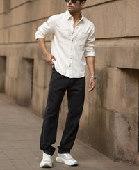 Off-White Structured Shirt With Pockets 100% Cotton
